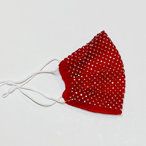🔥3/$20🔥Rhinestone Sparkly Adjustable Face Mask - Picture 6 of 7